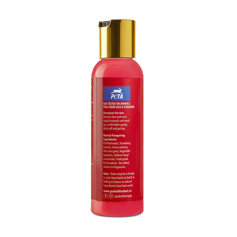 Prakriti Herbals Daily Cleansing Strawberry Arnica Face Wash | Grocsy