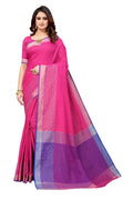 Vamika Pink Cotton Silk Saree | Grocsy
