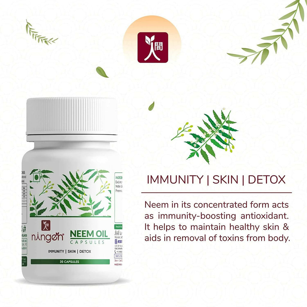 Ningen Neem Oil Capsules | Grocsy