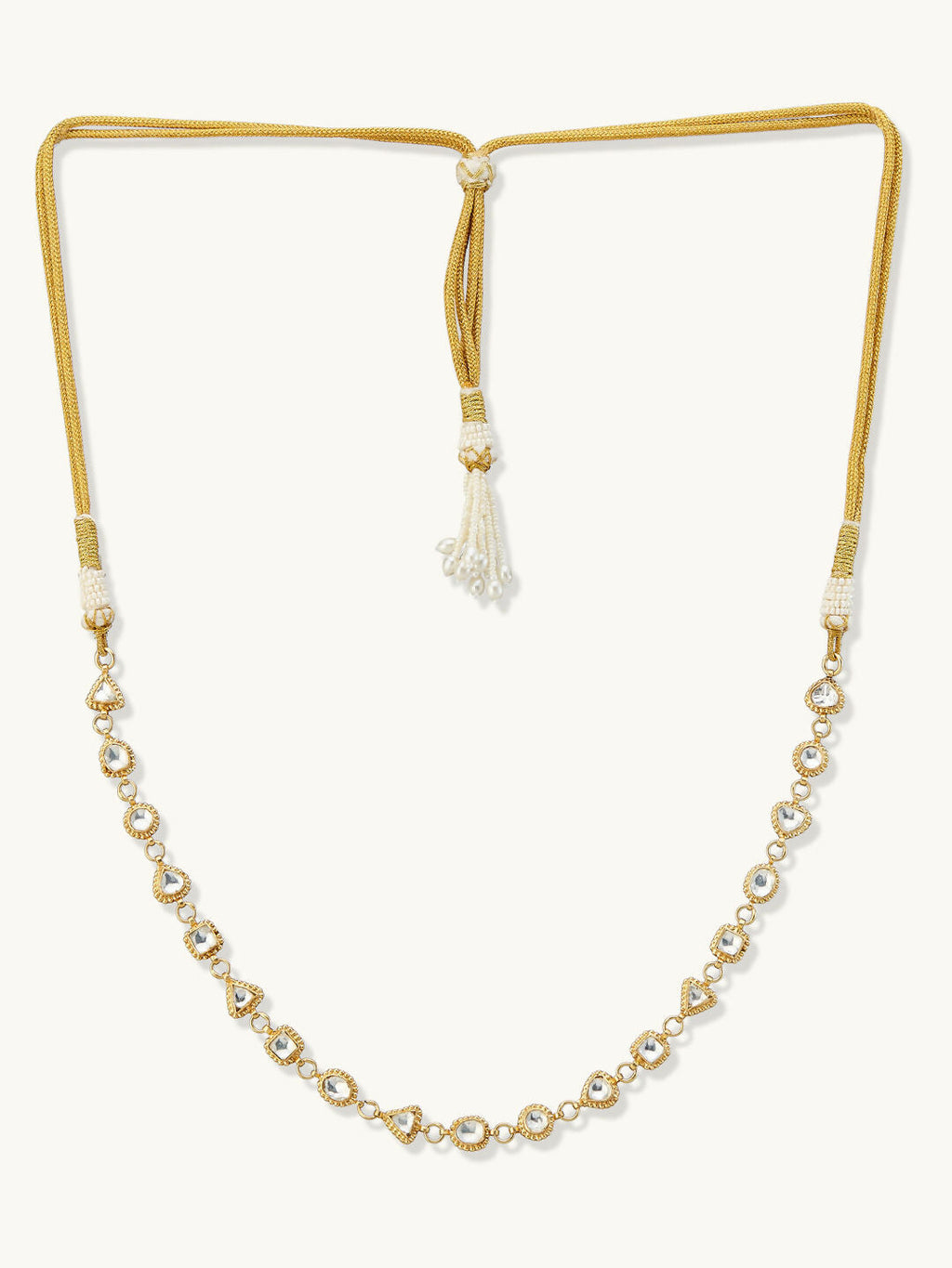 Nuyug 22K Gold-Plated Kundan & Pearl Studded Matha Patti Head Jewellery | Grocsy