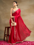kasee Embroidered Silk Blend Saree | Grocsy