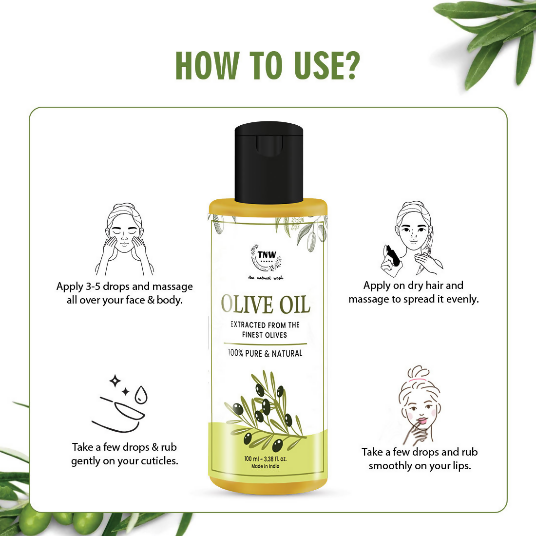 The Natural Wash Olive Oil Non-Sticky & Lightweight | Grocsy