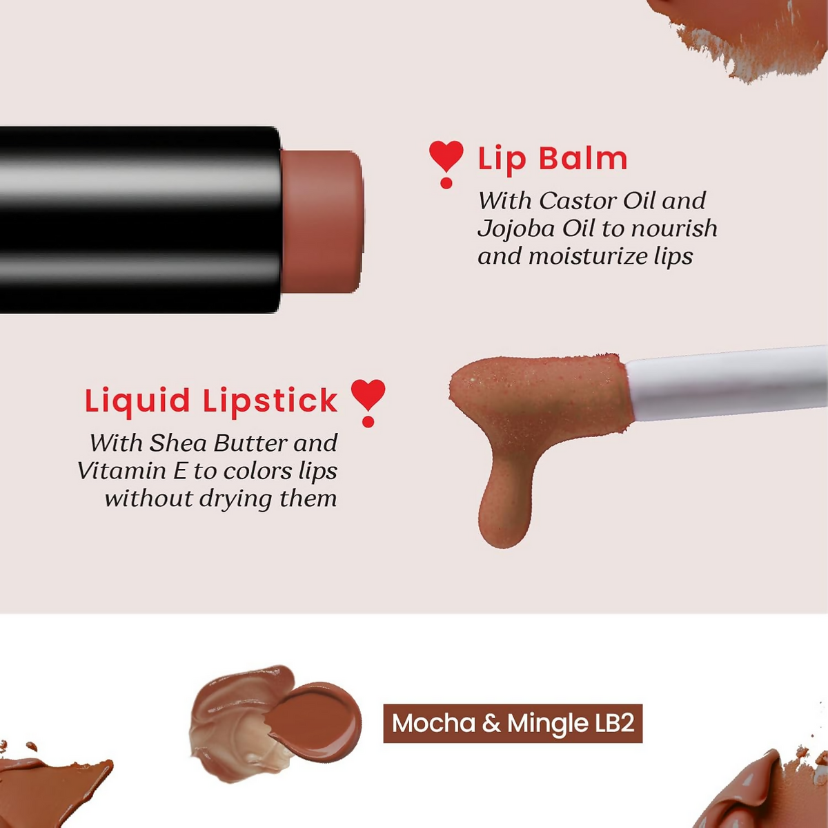 Color Cupid 2 in 1 Tinted Lip Balm + Liquid Lipstick - Mocha & Mingle | Grocsy