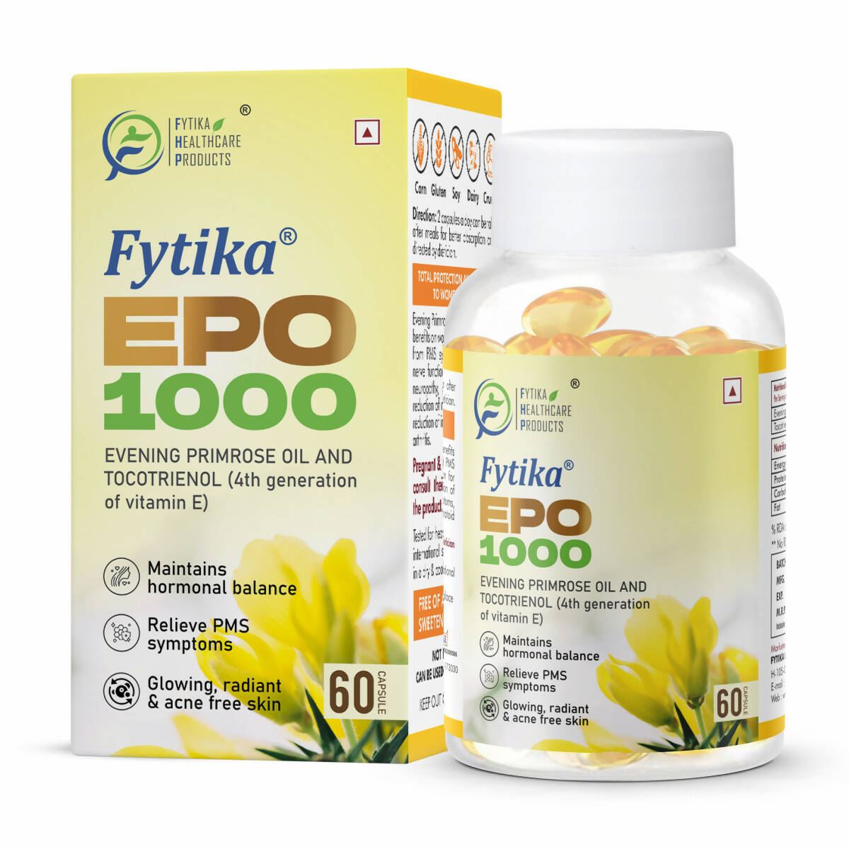 Fytika Epo 1000 Evening Primrose Oil and Tocotrienol Capsules | Grocsy