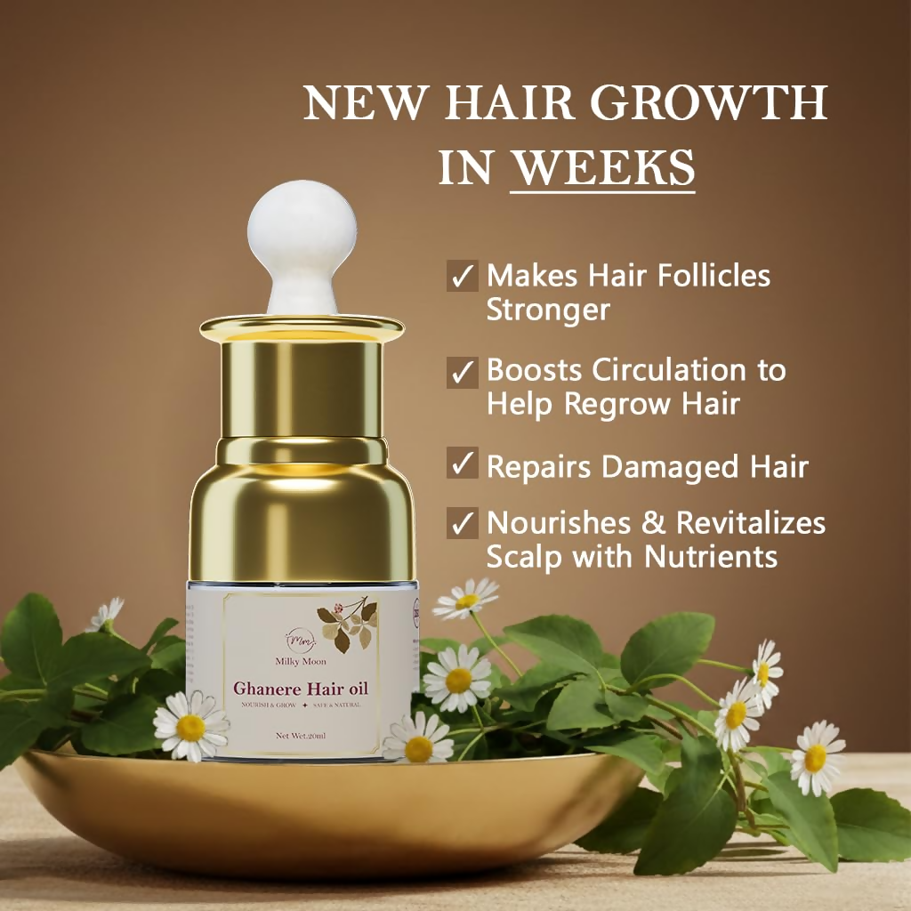 Milky Moon Ghanere Hair Oil for Hair Growth & Anti Hair Fall | Grocsy