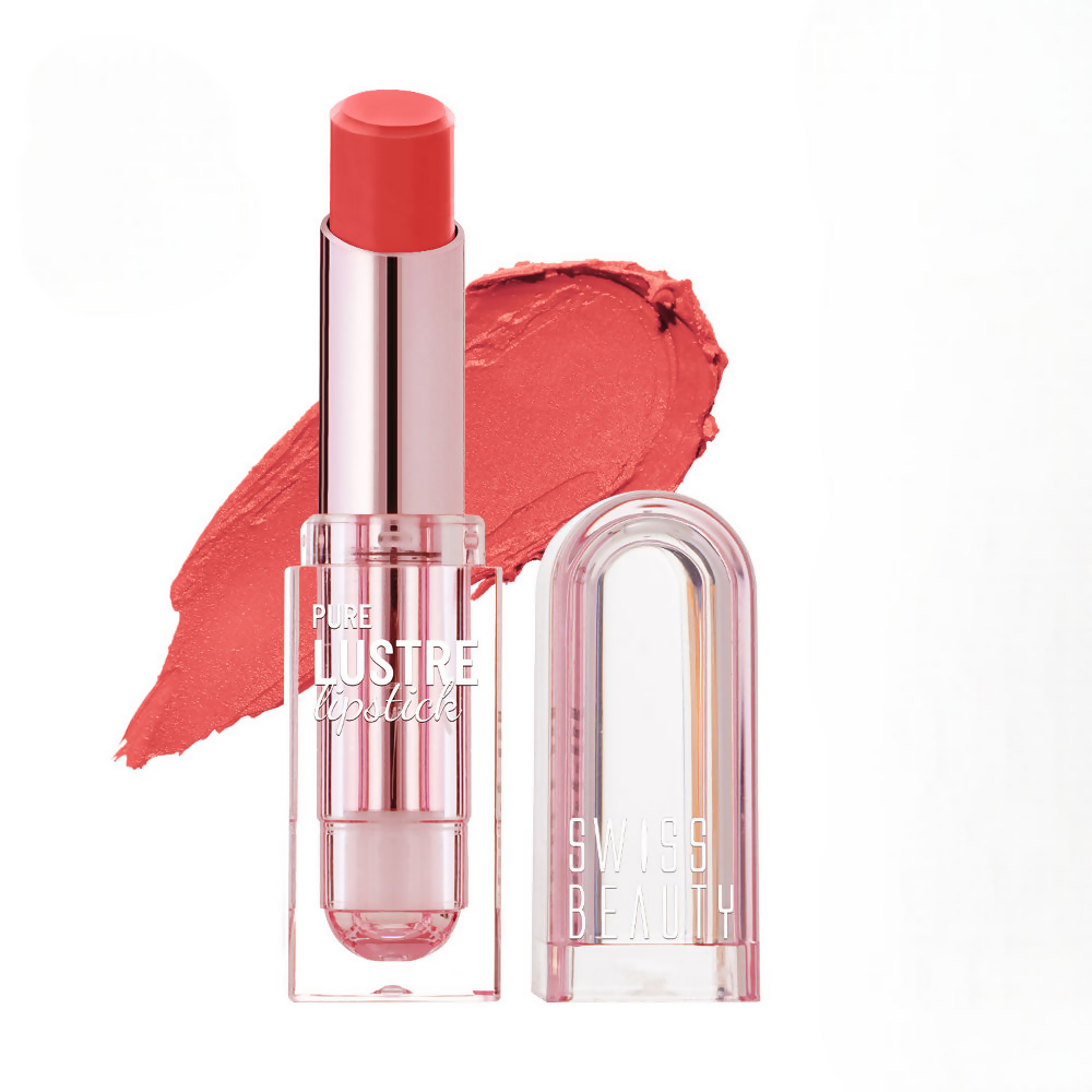 Swiss Beauty High Shine Finish Smooth Glide Pure Lustre Lipstick - 6 Just Peachy | Grocsy