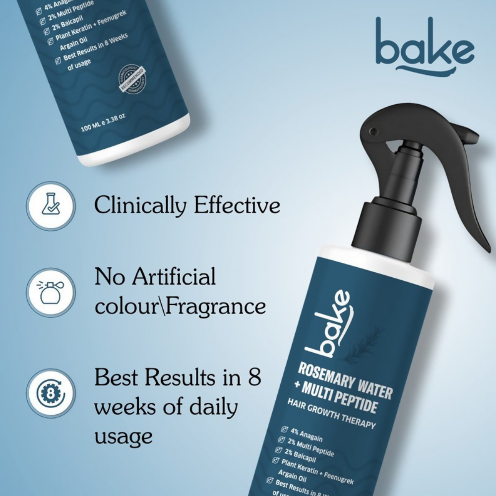 Bake Rosemary Water Hair Growth Spray with Multi Peptides | Grocsy