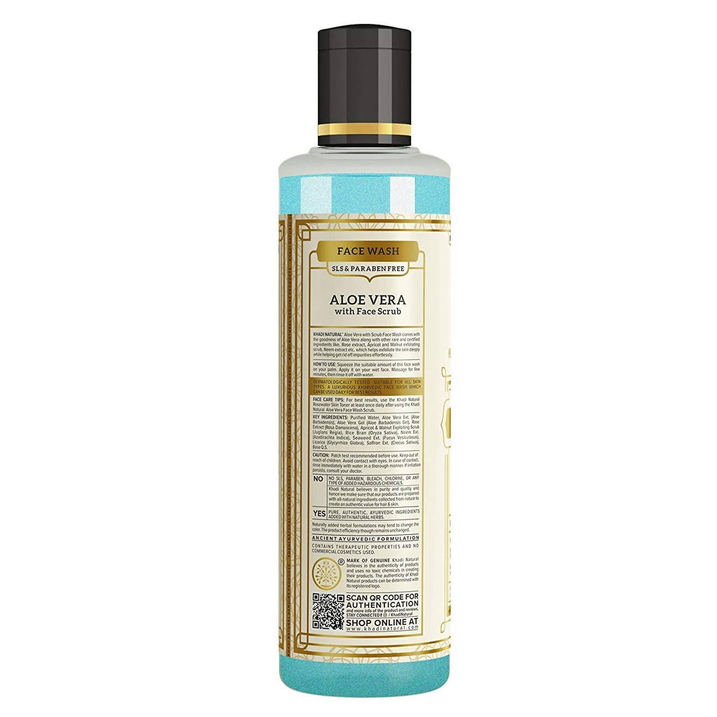 Khadi Natural Aloe Vera Face Wash With Scrub | Grocsy