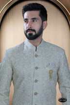 Joban Fashion Men's Blue Base Georgette Kurta with Pyjama | Grocsy