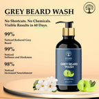 Ivory Natural Grey Beard Wash For Beard Graying And Restoring Beard'S Natural Black Shade | Grocsy
