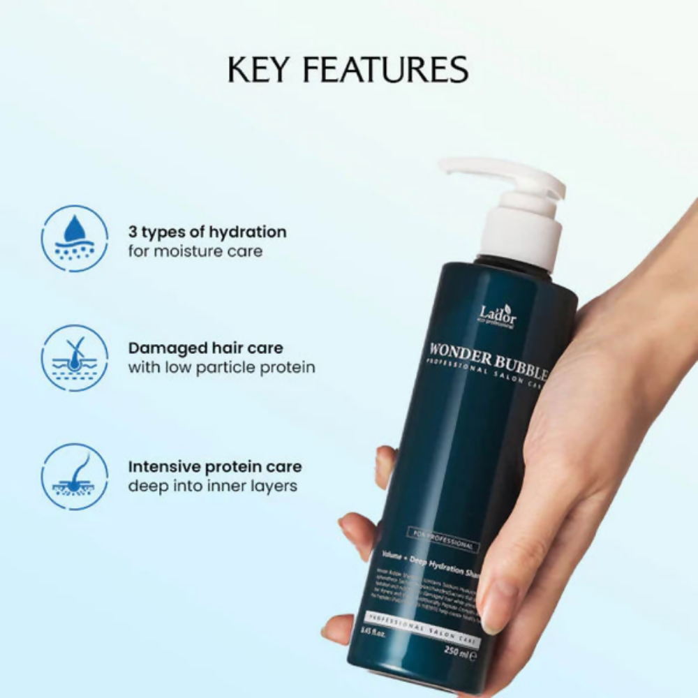La'dor Korean Wonder Bubble Shampoo for Volume & Shine - Dry, Dull, Damaged and Color-Treated Hair | Grocsy