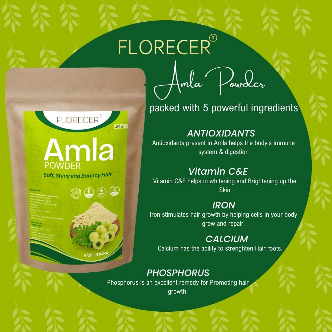 Florecer Amla Powder For Hair | Grocsy