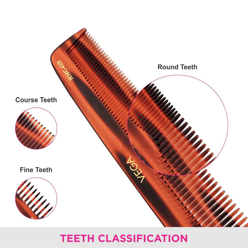 Vega Handcrafted Graduated Dressing Comb - HMC-42D | Grocsy