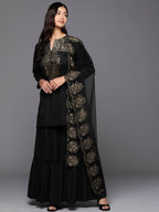 Ahalyaa Women's Traditional wear Kurta Set - Black | Grocsy