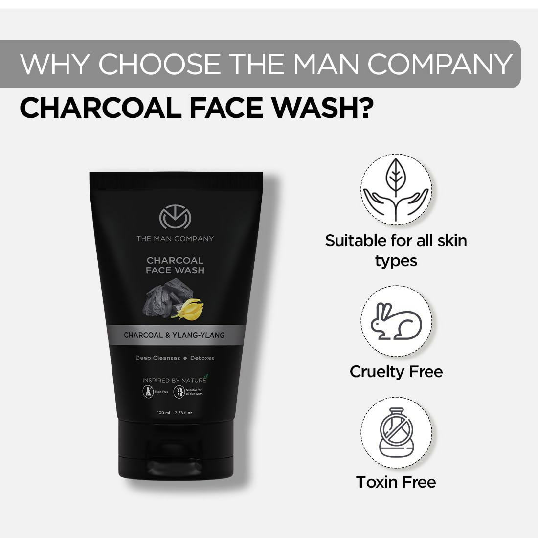 The Man Company Charcoal Face Care Kit | Grocsy