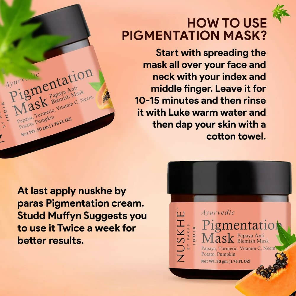 Nuskhe by Paras Papaya Pigmentation Cream And Papaya Pigmentation Mask | Grocsy