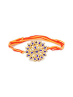 Designer kundan Rakhi - Ruby Raang | Grocsy