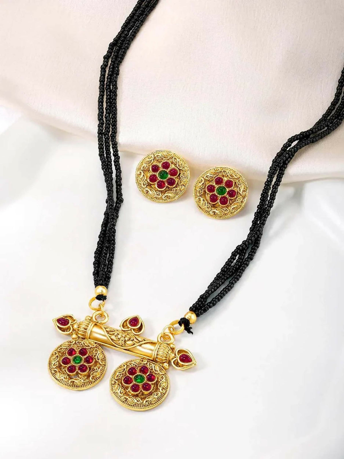 Joban Fashion Mangalsutra With Earrings For Women | Grocsy