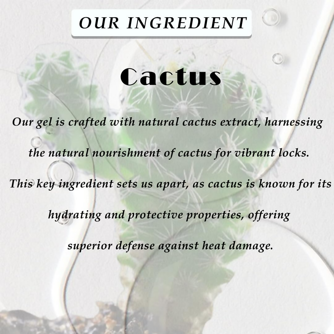 Ktein Cactus Heat Gel: 392°F Ultimate Heat Defense & Luscious Hair | Grocsy