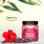 OurHerb Hibiscus Flower Powder For Face Pack And Hair Mask For All Types Of Hair | Grocsy