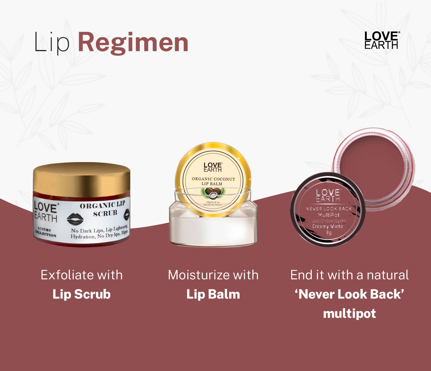 Love Earth Lip Tint & Cheek Tint Multipot Combo (Ruby Pink & Raspberry Pink) | Grocsy