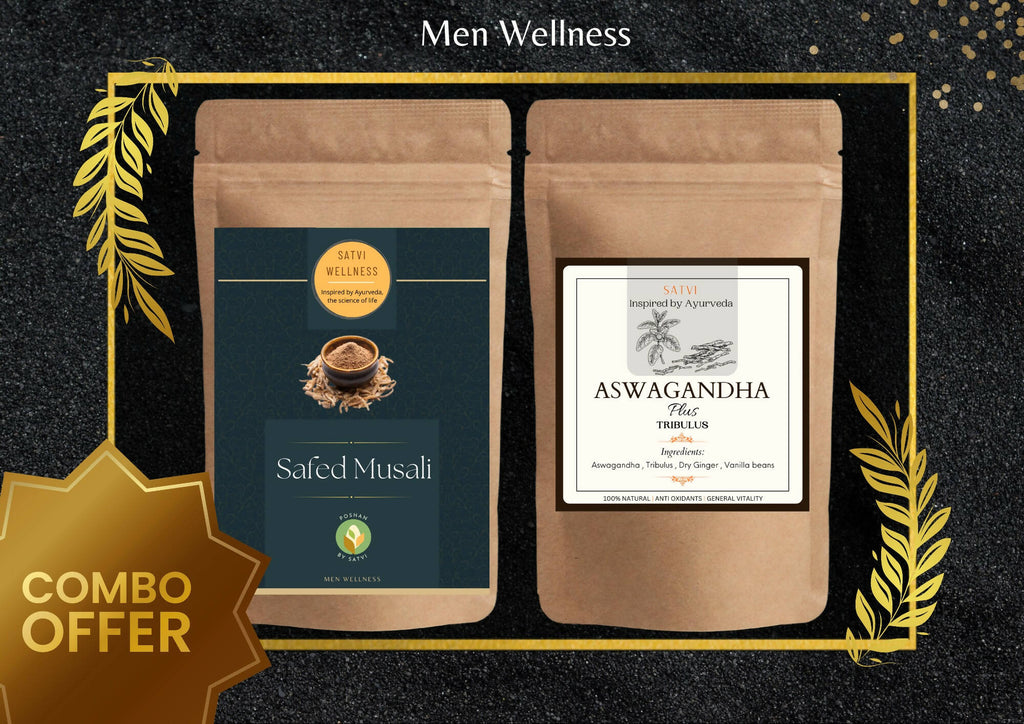 Satvi Wellness Ashwagandha Plus and Safed Musli Combo | Grocsy