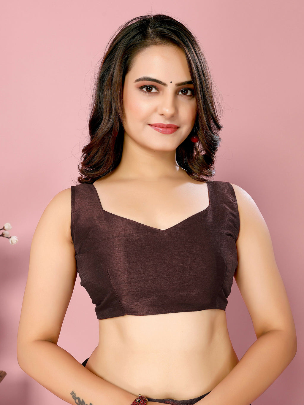 Attractive These Party Wear Ready To Wear Saree - Burgundy | Grocsy