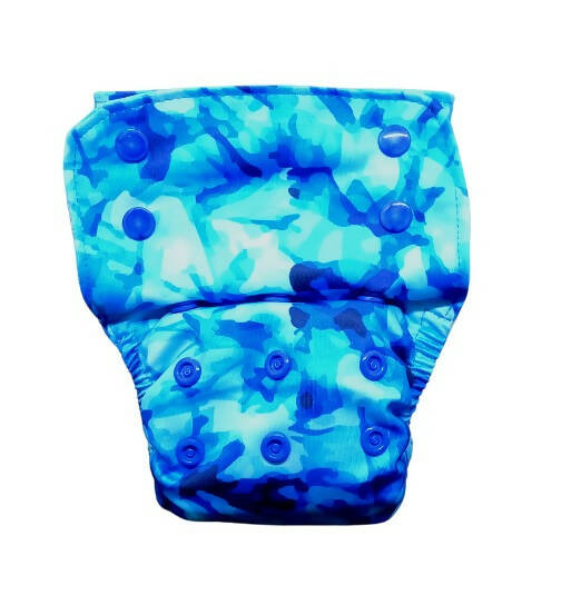 Kindermum Nano Aio Cloth Diaper With 2 Organic Cloth Inserts- Aqua For Kids | Grocsy