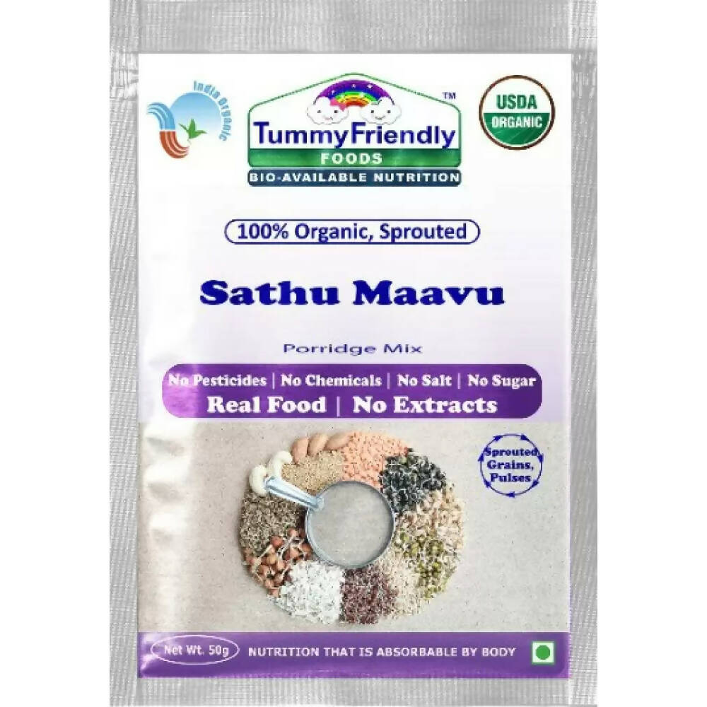 TummyFriendly Foods Certified Stage3 Porridge Mixes Trial Packs - Ragi, MultiGrain, Oats, Sathu Maavu for 8 Months Old Baby | Grocsy