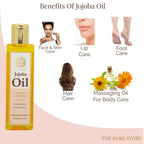 The Pure Story Natural Cold Pressed Jojoba Oil for Hair & All Body parts | Grocsy