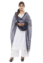 Mominos Fashion Navy Blue Cotton Square Dupatta | Grocsy