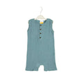 Sunshine Baby Cute Organic Muslin Cotton Sleeveless Knee Length Rompers - Teal | Grocsy