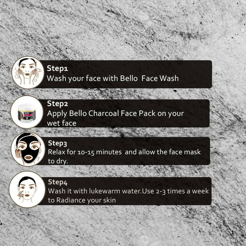 Bello Herbals Charcoal Face Mask | Grocsy