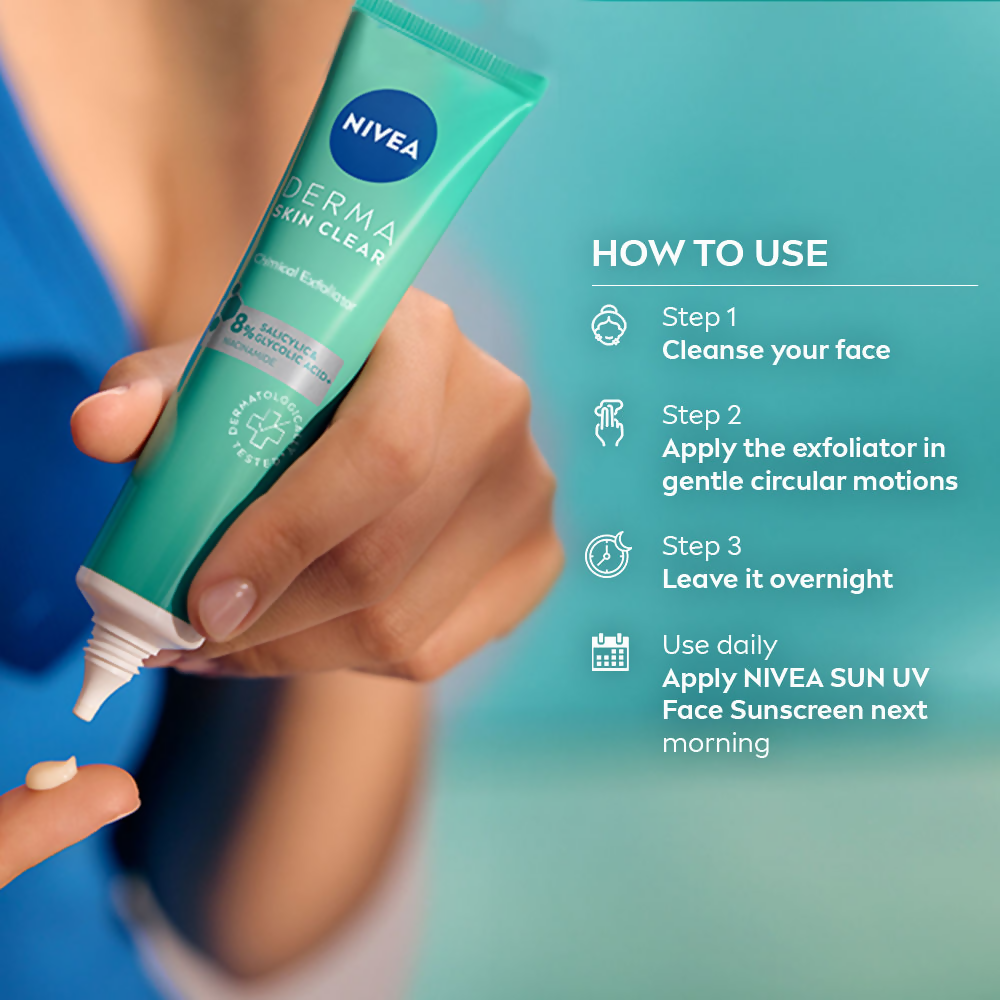 Nivea Derma Skin Clear Exfoliator Face Cleansing | Grocsy