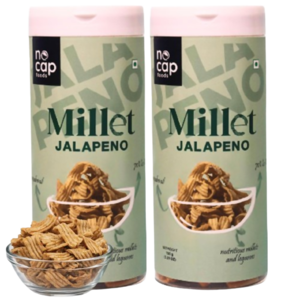 Nocap foods Healthy Chips - Millet Jalapeno | Grocsy