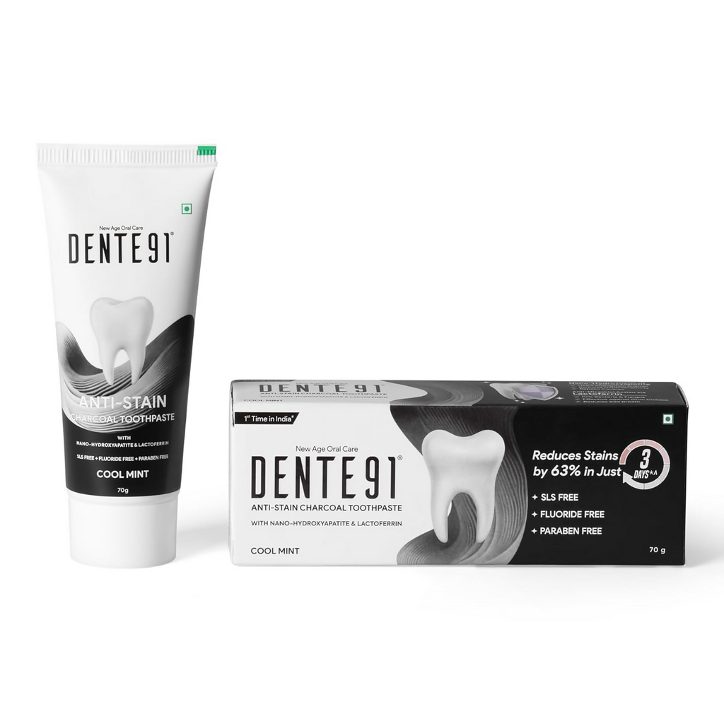 Dente91 Anti-Stain Charcoal Toothpaste | Grocsy