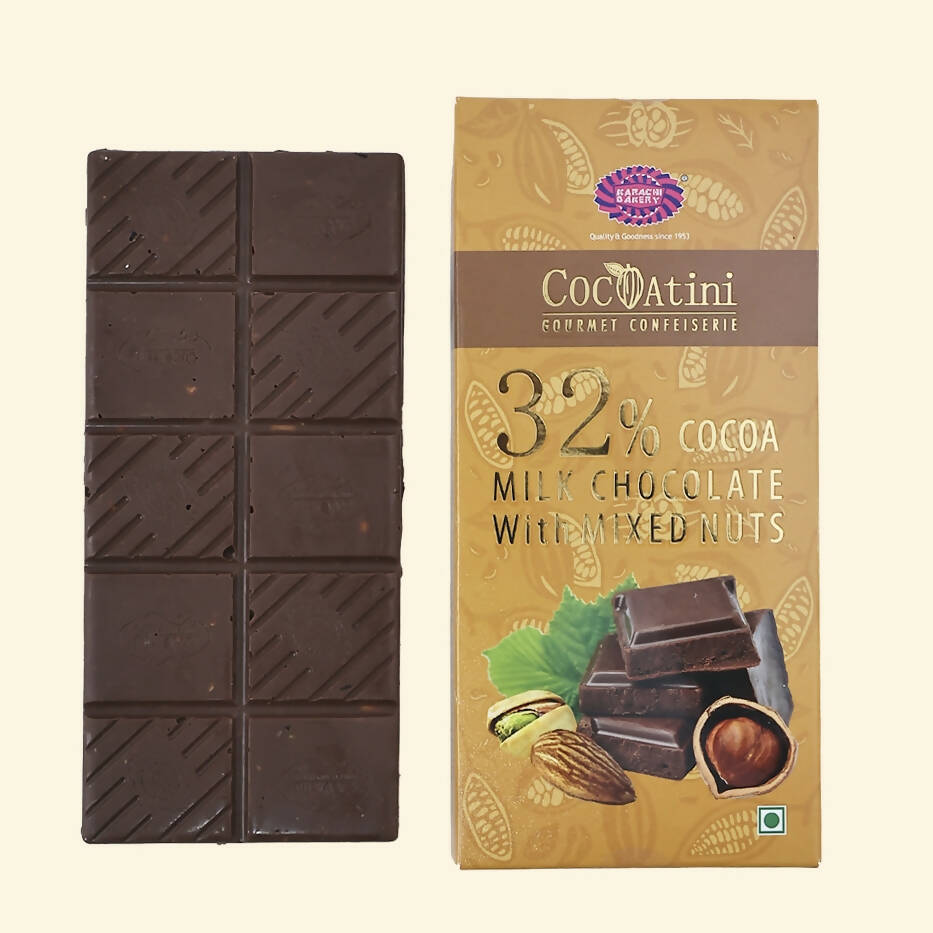 Cocoatini 32% Cocoa Milk Chocolate With Mixed Nuts | Grocsy