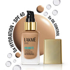 Lakme 9 To 5 Hya Matte Foundation + Hyaluronic Acid - Neutral Almond | Grocsy