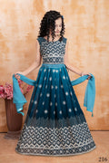 Wedding Designer Rama Georgette Kidswear Lehenga - Aaradhna | Grocsy