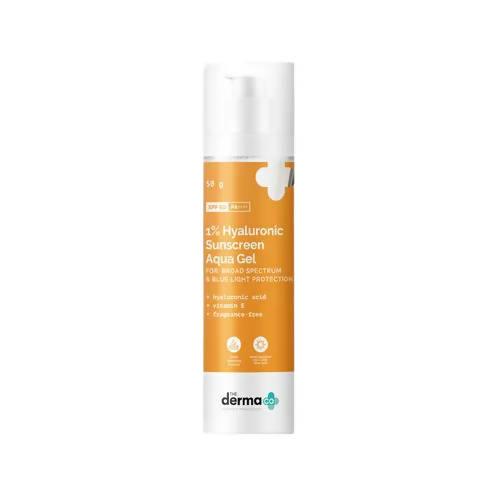 The Derma Co 1% Hyaluronic Sunscreen Aqua Gel | Grocsy