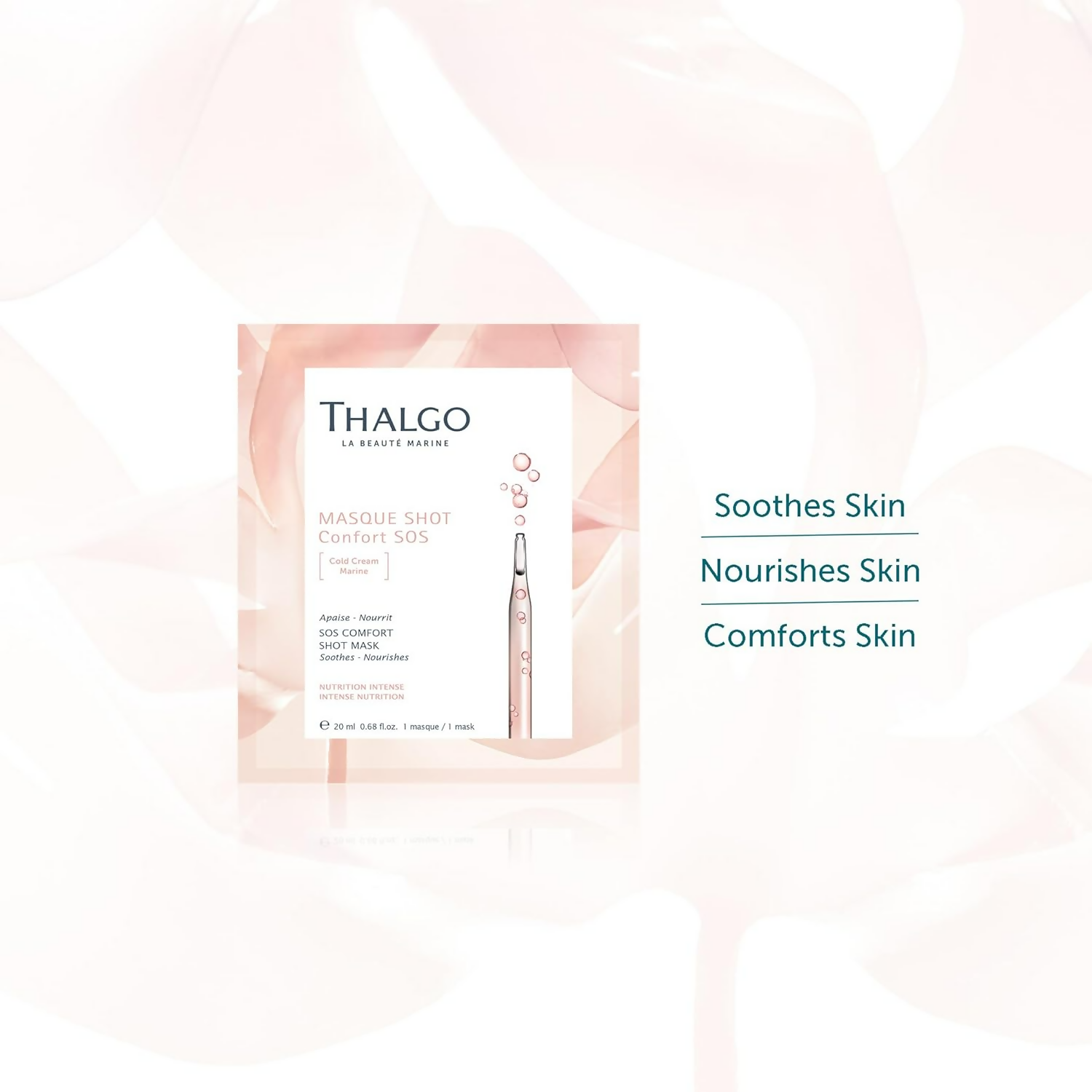 Thalgo SOS Comfort Shot Mask - Nourishing Marine Cold Cream Sheet Mask | Grocsy