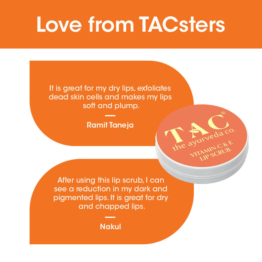 TAC - The Ayurveda Co. Vitamin C & E Lip Scrub | Grocsy