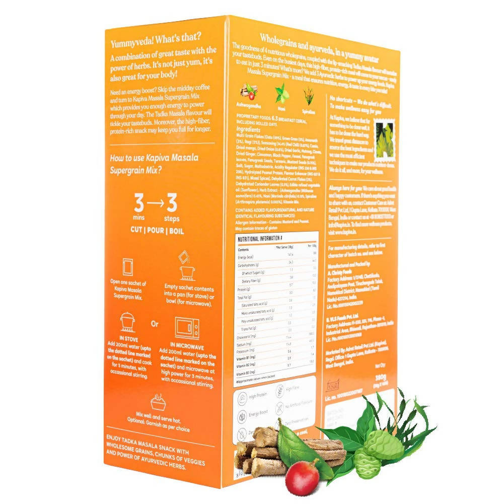 Kapiva Ayurveda Masala Supergrain Mix - Energy Boost | Grocsy