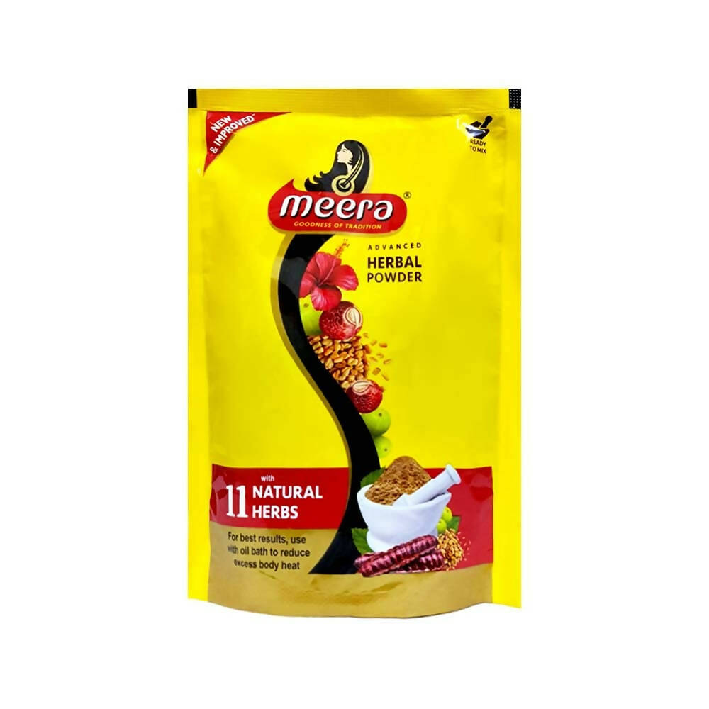 Meera Herbal Hairwash Powder With 11 Naturals Herbs | Grocsy