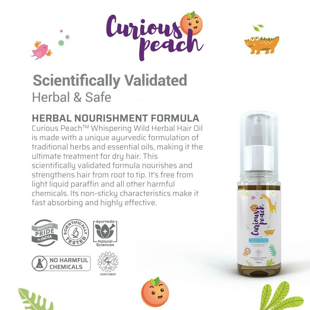 Curious Peach Whispering Wild Herbal Hair Oil | Grocsy