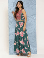 Ahalyaa Women's Traditional wear Lehenga Choli - Green | Grocsy