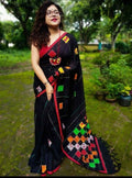 Exclusive Collection Multy Beautiful Cotton Applique Work Saree | Grocsy