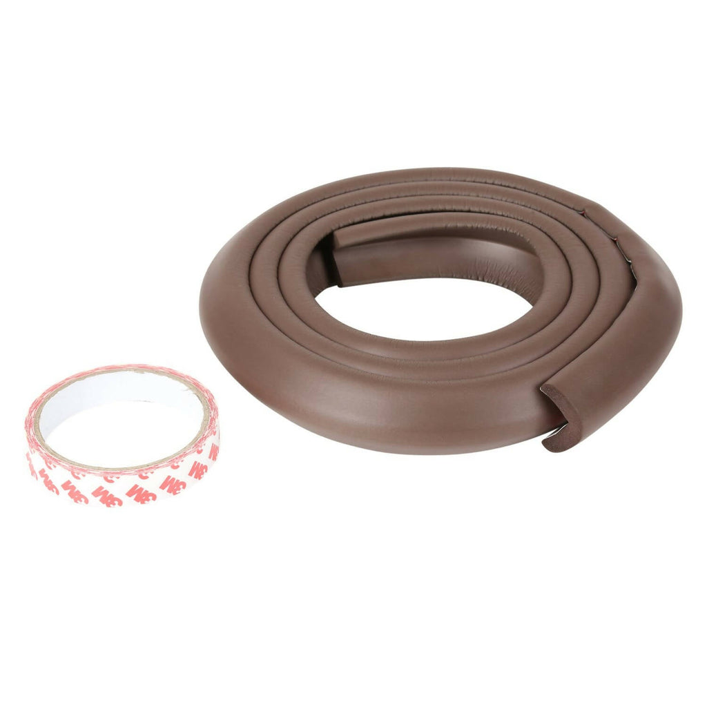 Safe-O-Kid Unique High Density L-Shaped 2 Mtr Long Large 4 Edge Guard Strips - D.Brown | Grocsy