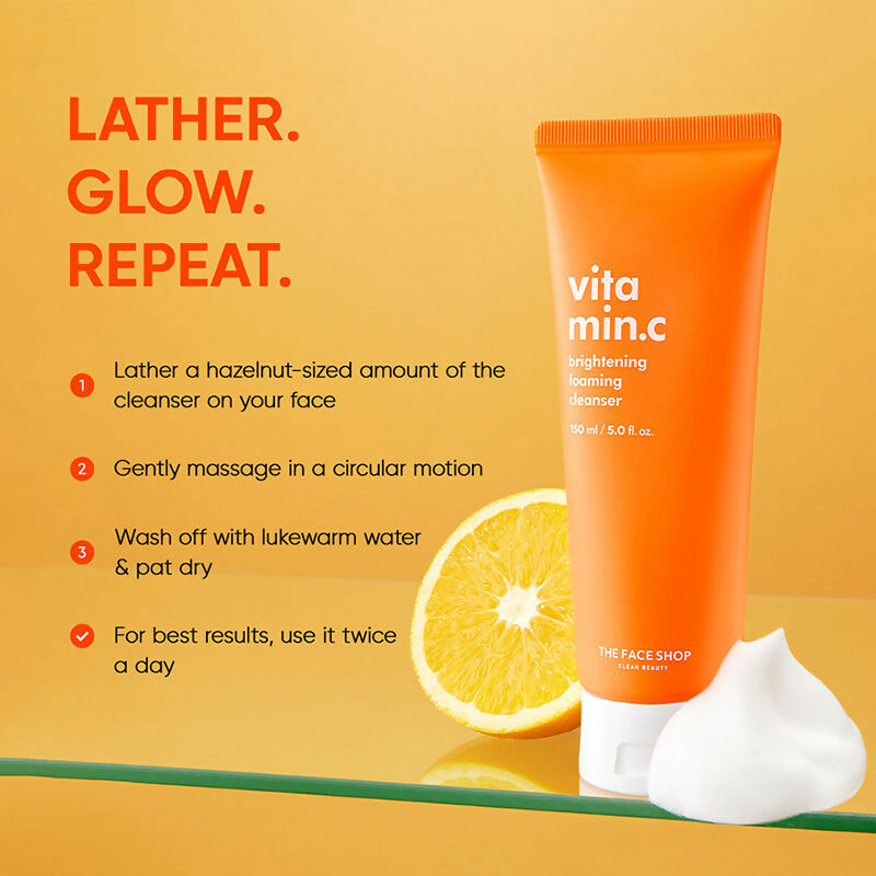 The Face Shop Vitamin C Brightening Korean Face Wash | Grocsy