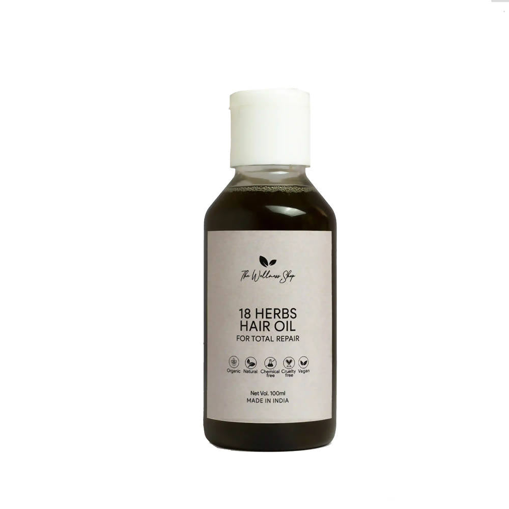 The Wellness Shop 18 Herbs Hair Oil For Total Repair | Grocsy